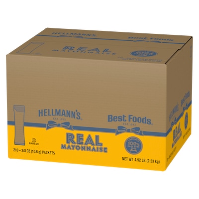 Hellmann's® Real Mayonnaise .38oz. 210 pack - Hellmann’s® Stick Packs are easy to open and easy to apply.